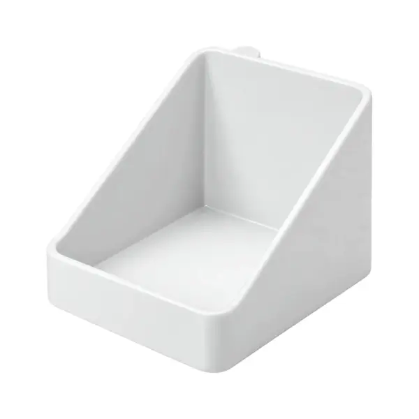 Bandeja de 40 × 40 × 47 mm · Compatible con SKADIS — pieza individual blanca, vista de estudio