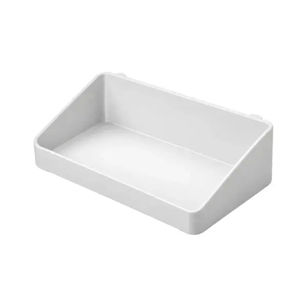 Bandeja de 80 × 40 × 47 mm · Compatible con SKADIS — pieza individual blanca, vista de estudio