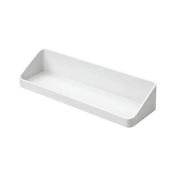 Bandeja de 160 × 40 × 47 mm · Compatible con SKADIS — pieza individual blanca, vista de estudio