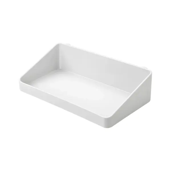Bandeja de 160 × 80 × 47 mm · Compatible con SKADIS — pieza individual blanca, vista de estudio