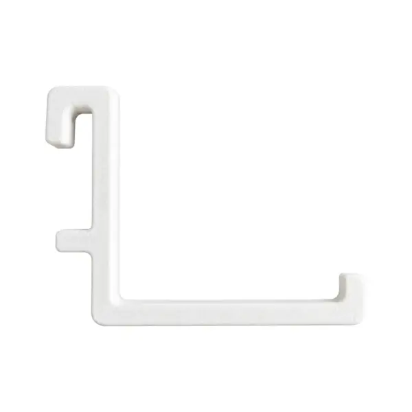 Gancho de 45 mm · Compatible con SKADIS — pieza individual blanca, vista de estudio